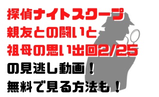 ナイトスクープ祖母の思い出回0225